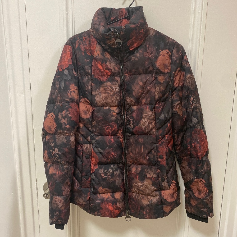 Athleta Downtown Parka floral print XS